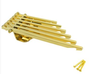 WD® SECHS 6 FINGER TAILPIECE GOLD FGTP-G (used on late 50's L-5 Florentine cutaway and the 70's JS model)